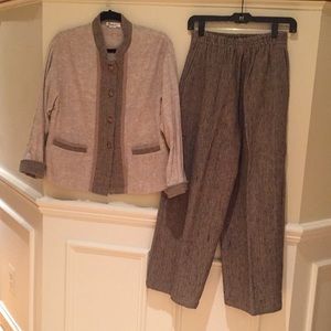 Sangam Two Piece Outfit with Jacket and Wide Legs